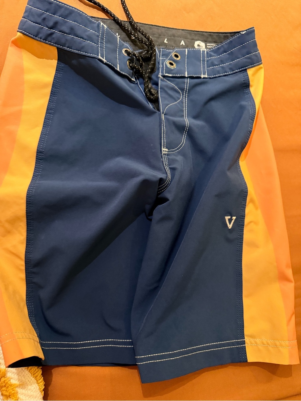 VISSLA Navy & Orange Men's Board Shorts